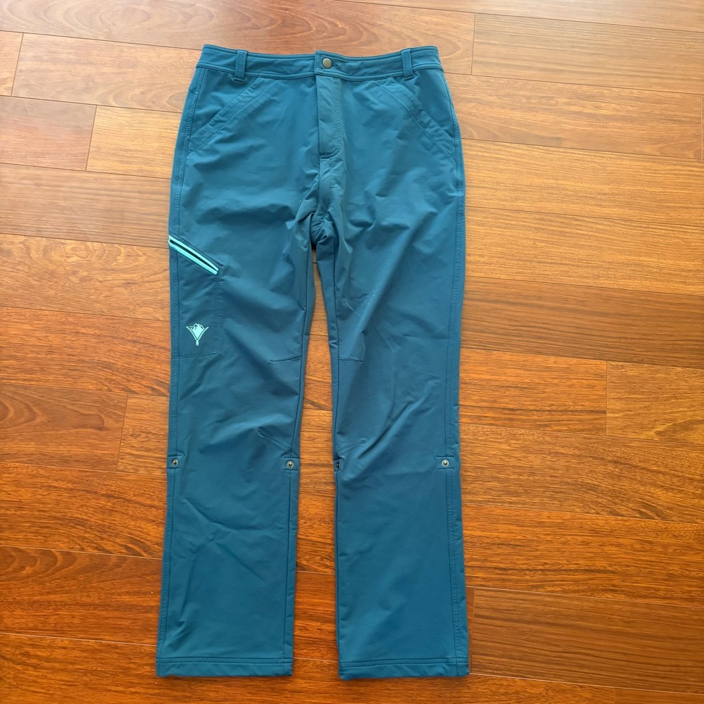SheFly Womens 12 Hiking Pants Teal Blue Go-There Patented Fly Zipper Gorpcore